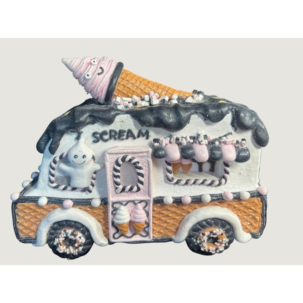 Pastel Halloween I Scream Ice Cream Truck Decor Pink Black Candycorn Lane *READ